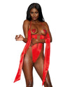 Satin Gift Wrap Teddy with Matching Restraints LINGERIE TEDDIE Dreamgirl International 