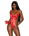 Satin Gift Wrap Teddy with Matching Restraints LINGERIE TEDDIE Dreamgirl International 