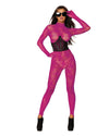 Seamless floral knitted fishnet catsuit bodystocking lingerie Dreamgirl International 