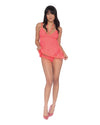 Sheer Babydoll & Thong Set with Stretch Mesh Skirt Dreamgirl International 