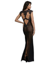 Sheer Mesh and Scalloped Lace Full Length Gown with G-String Gown Dreamgirl International 