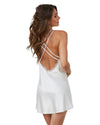 Silky Satin Charmeuse Chemise with Eyelash Lace Chemise Dreamgirl International 