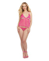 Strappy Fly-A-Way Babydoll & Panty Set w/ Back Bow Detail Babydoll Dreamgirl International 