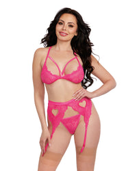 Stretch Galloon Lace Three-Piece Bralette Set Dreamgirl International 