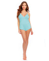 Stretch Jersey Romper with Stretch Galloon Lace Underbust Sleepwear Romper Dreamgirl International 