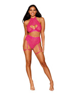 Stretch Lace Bralette and Garter Panty Set Bralette set Dreamgirl 