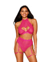 Stretch Lace Bralette and Garter Panty Set Bralette set Dreamgirl 