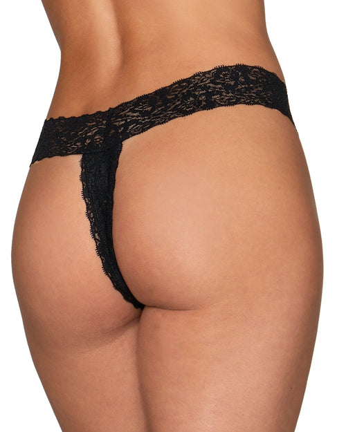 Stretch Lace Open Crotch Thong with Stretch Lace Waistband Panty Dreamgirl International 