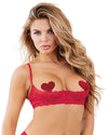 Stretch Lace Open Cup Bra Bra Dreamgirl International 32 Red 