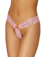 Stretch Lace Thong with Gold Colored Heart Detail PANTY Dreamgirl International 