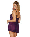 Stretch Mesh Push Up Cup Babydoll with Stretch Mesh Skirt Babydoll Dreamgirl International 