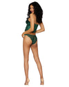 Stretch Velvet Corset and Panty Set with Lace Accents LINGERIE CORSET Dreamgirl International 